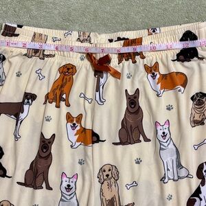 Sophie Rue pale yellow Dog Print Pajama Pants size M